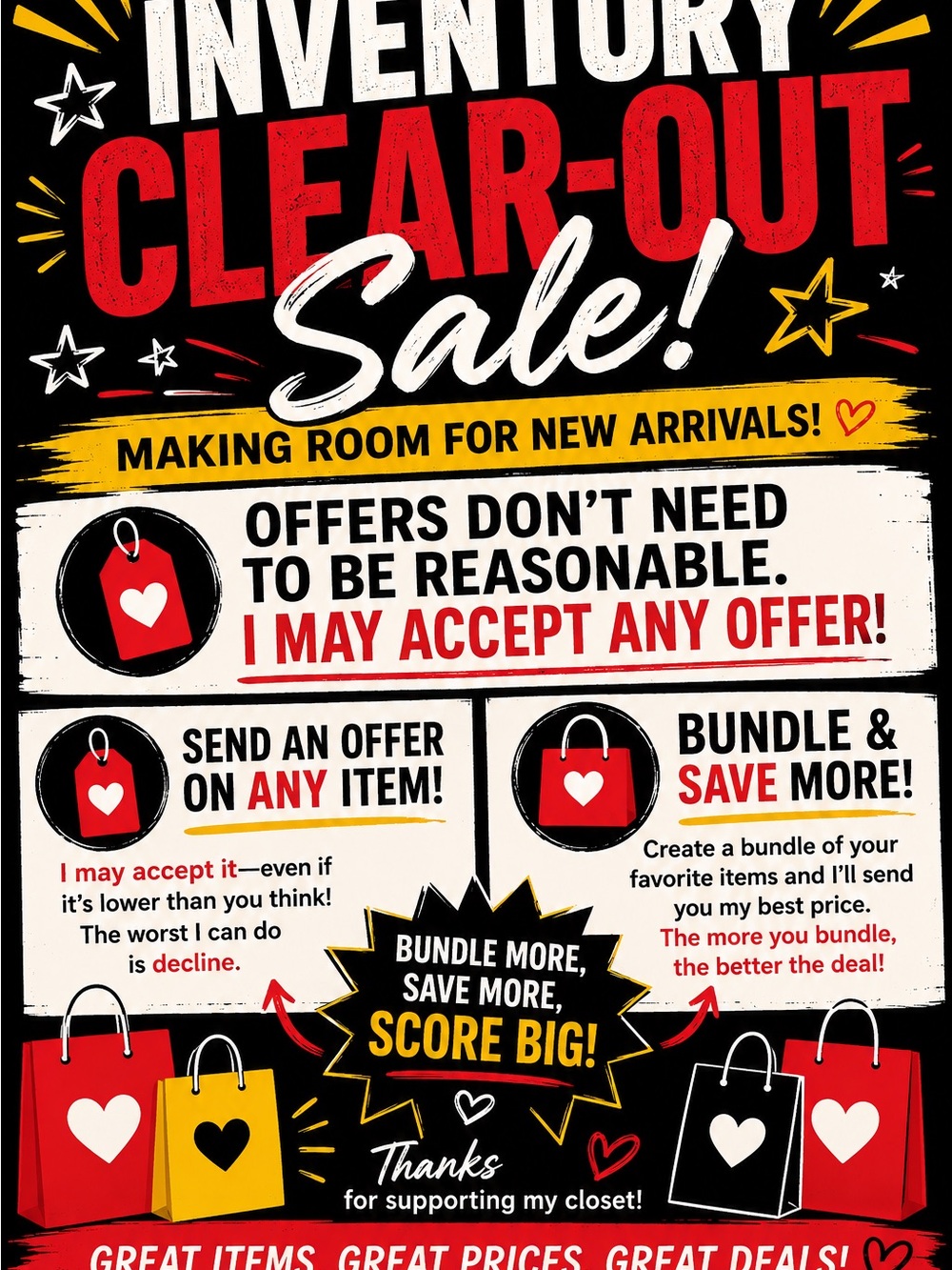 Inventory Clear-Out Sale